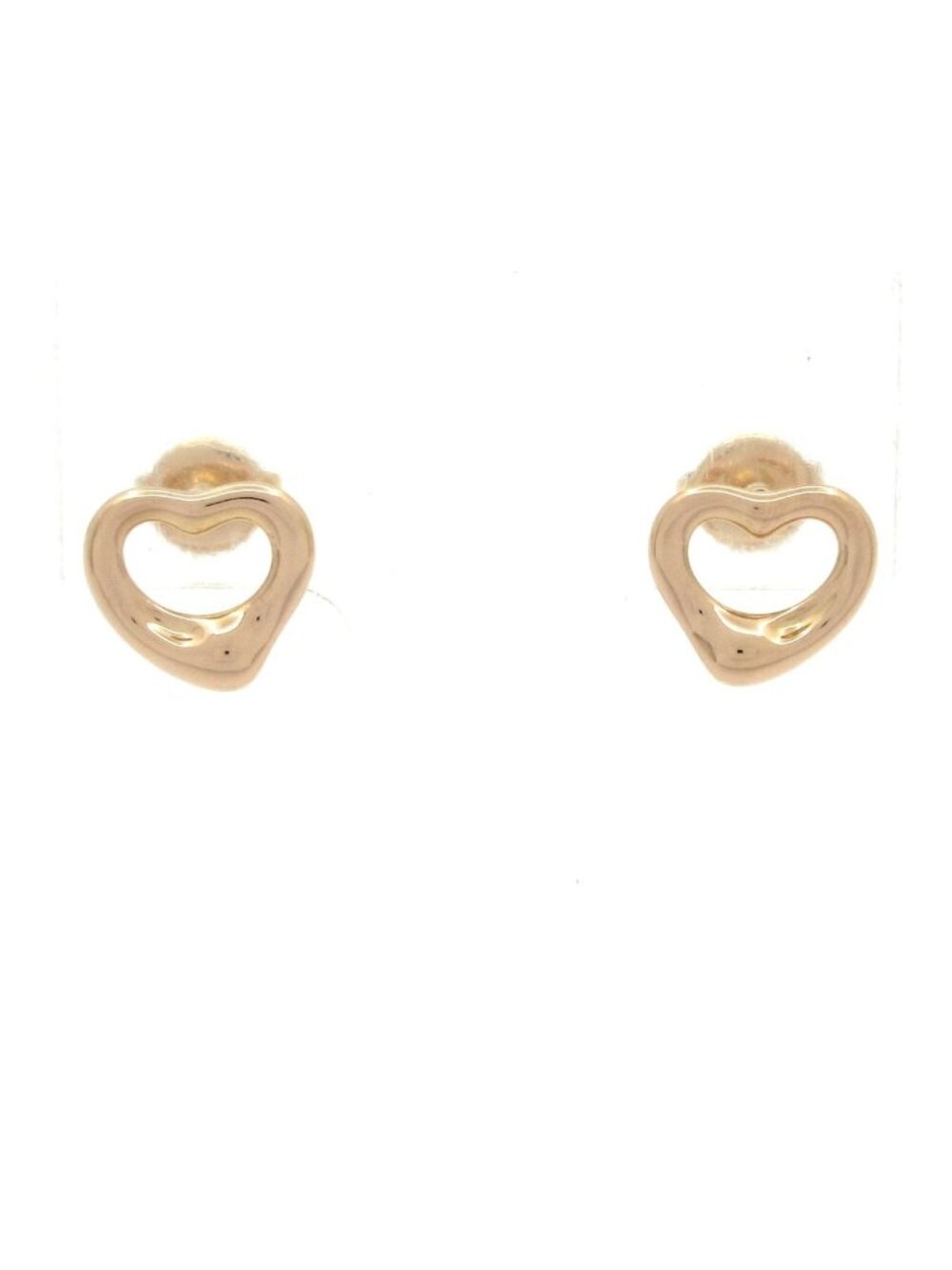 Tiffany & Co Earrings Open Heart 18k Pink Gold